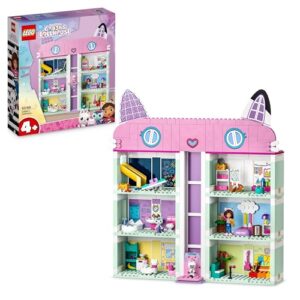 LEGO Gabbys dockskåp Byggsats med Minifigurer och Leksaksdjur, Dockhus med 4 Våningar, Muffin, Pandis och Sjökatten Medföljer, Presentidé för Pojkar och Flickor, från 4 år 10788