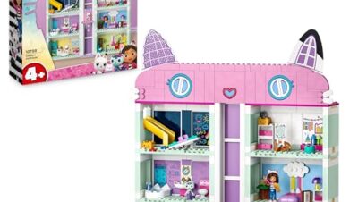 LEGO Gabbys dockskåp Byggsats med Minifigurer och Leksaksdjur, Dockhus med 4 Våningar, Muffin, Pandis och Sjökatten Medföljer, Presentidé för Pojkar och Flickor, från 4 år 10788